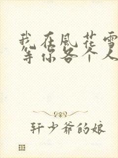 我在风花雪月里等你各个人物结局封面