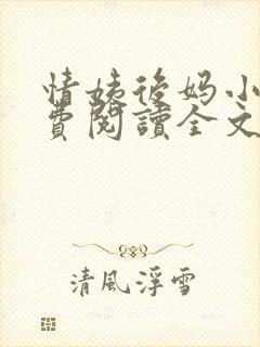 情姨后妈小说免费阅读全文封面