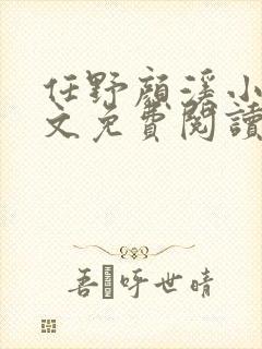 任野颜溪小说全文免费阅读封面