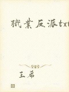 职业反派txt封面