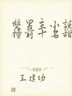 双男主小说排行榜前十名甜文