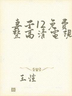 妻子12免费完整高清电视剧在线观看