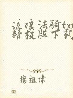 流浪法骑txt精校版下载