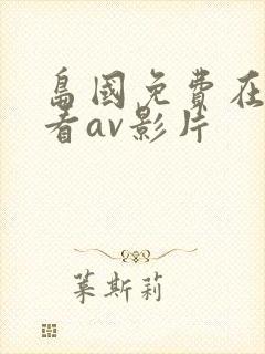 岛国免费在线观看av影片