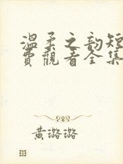 温柔之韵短剧免费观看全集