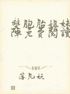 双胞胎姐妹齐上阵免费阅读