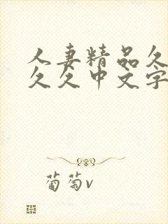 人妻精品久久久久久中文字幕