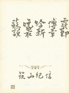 苏晚吟傅霆骁小说最新章节更新时间