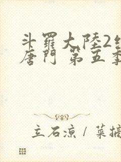 斗罗大陆2绝世唐门 第五季 动漫