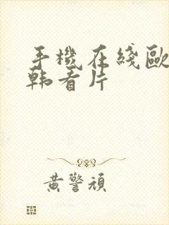 手机在线欧美日韩看片