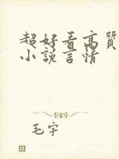 超好看高质量的小说言情