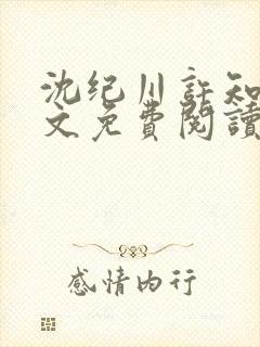 沈纪川许知夏全文免费阅读