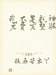 我不是戏神小说免费完整版txt封面