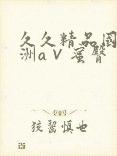 久久精品国产亚洲a∨蜜臀