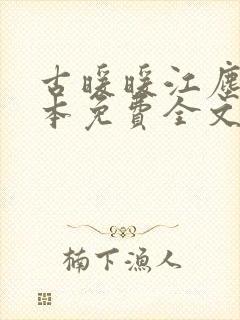 古暖暖江尘御全本免费全文封面