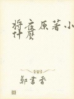 将夜原著小说叫什么