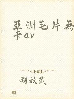 亚洲毛片无毛不卡av封面