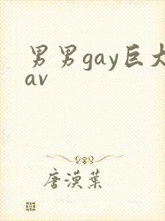 男男gay巨大av
