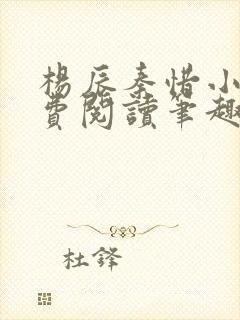 杨辰秦惜小说免费阅读笔趣阁全文