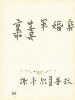 重生军婚枭宠不乖妻