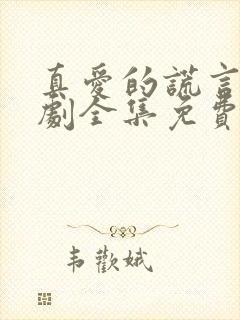 真爱的谎言电视剧全集免费观看高清