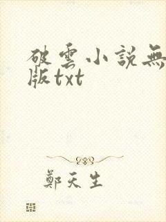 破云小说无删减版txt
