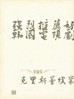 强烈推荐好看的韩国电视剧