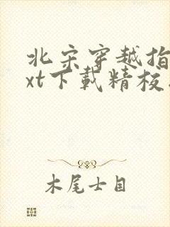 北宋穿越指南txt下载精校版