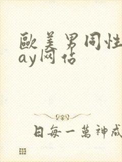 欧美男同性恋gay网站