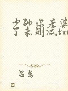 少帅你老婆又跑了未删减txt封面