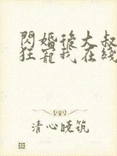 闪婚后大叔每天狂宠我在线阅读