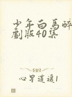少年白马醉春风剧版40集