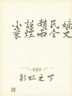 小说赵氏嫡女一蓑烟雨全文免费阅读封面