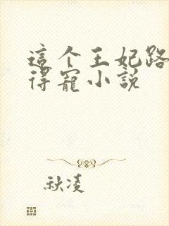 这个王妃路子野得宠小说