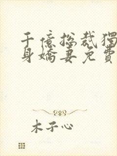 千亿总裁独宠替身娇妻免费封面