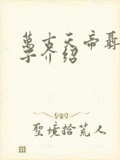 万古天帝聂天妻子介绍