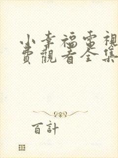 小幸福电视剧免费观看全集完整版