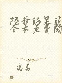 陆爷的呆萌甜妻全本免费阅读封面