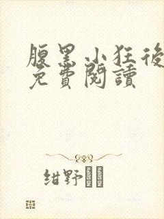 腹黑小狂后小说免费阅读封面