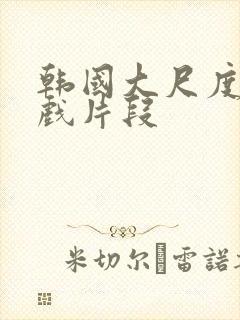 韩国大尺度激情戏片段