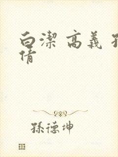白洁 高义 孙倩封面