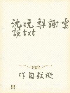 沈晚梨谢云迟小说txt