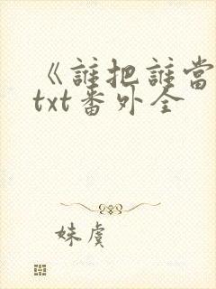 《谁把谁当真》txt番外全