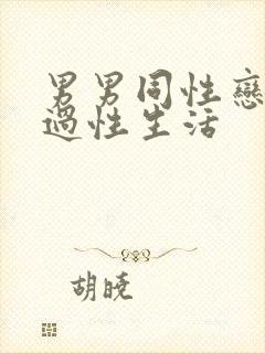 男男同性恋怎么过性生活