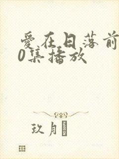爱在日落前100集播放封面