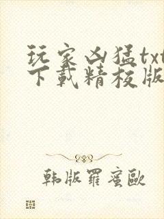 玩家凶猛txt下载精校版