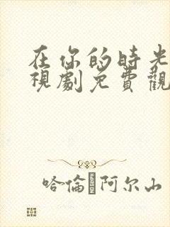 在你的时光里电视剧免费观看