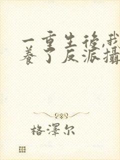 一重生后,我娇养了反派摄政王