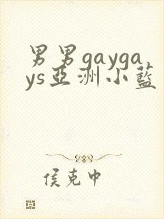 男男gaygays亚洲小蓝
