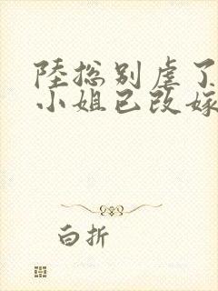 陆总别虐了,桑小姐已改嫁在线看封面